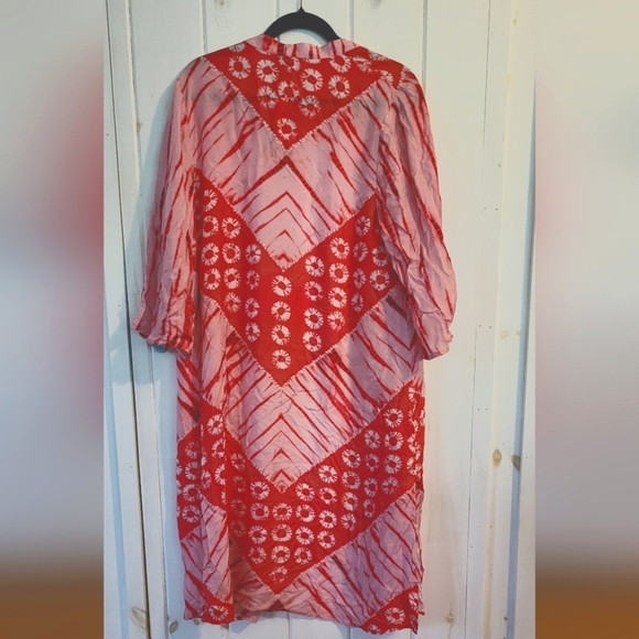 AnthropologieBI-nk London Lia Shibori Kimono Pink Tie Dye - Picture 5 of 9